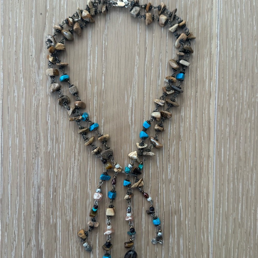 Natural Stone Beaded Necklace